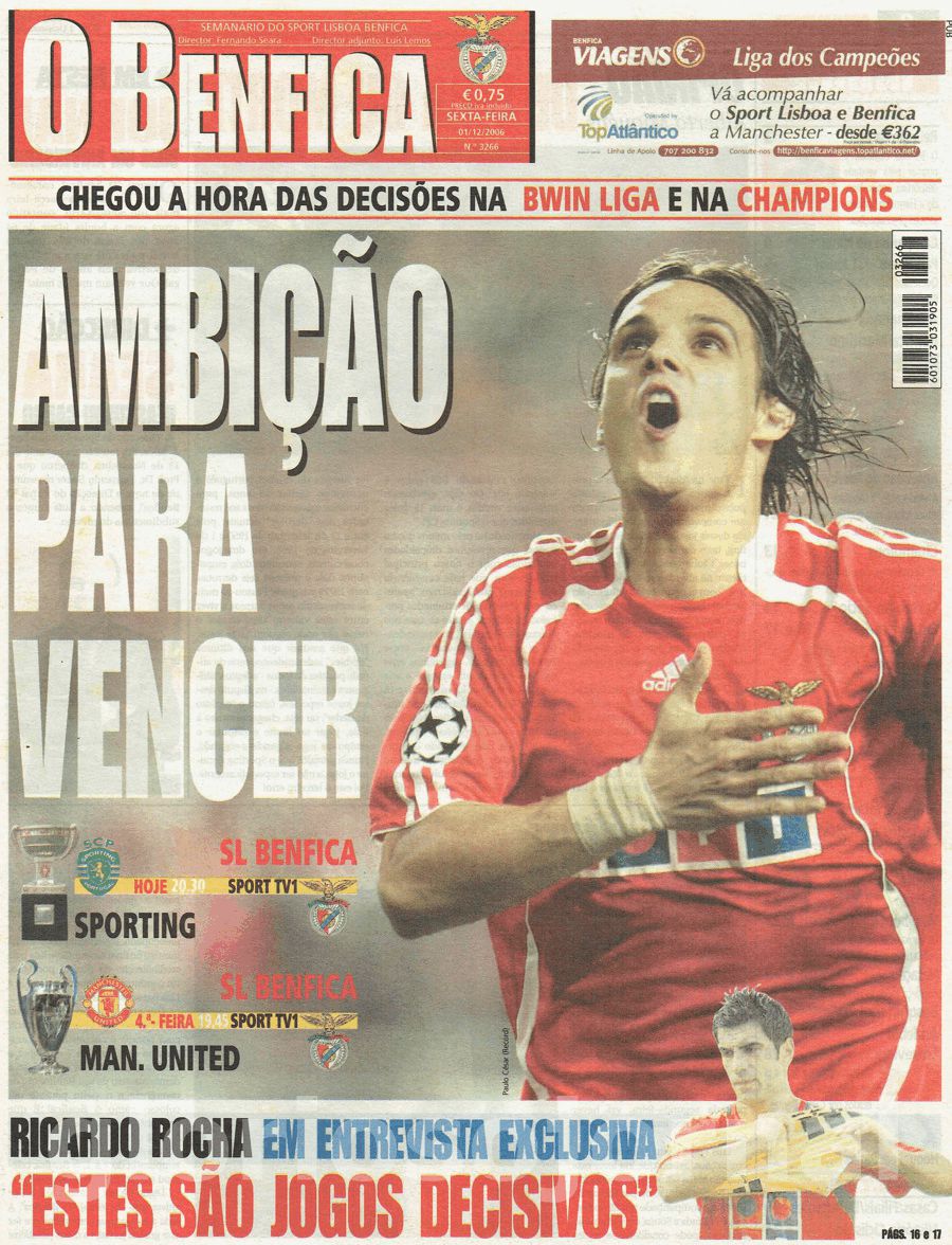 jornal o benfica 3266 2006-12-01